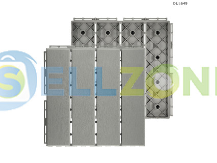 Πλακάκια καταστρώματος για βεράντα, αυλή και κήπο - αρθρωτό δάπεδο Ανθρακί – DUa649